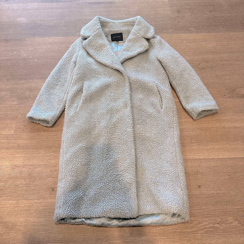 Mariella Rosati Fuzzy Fleece Trench Coat